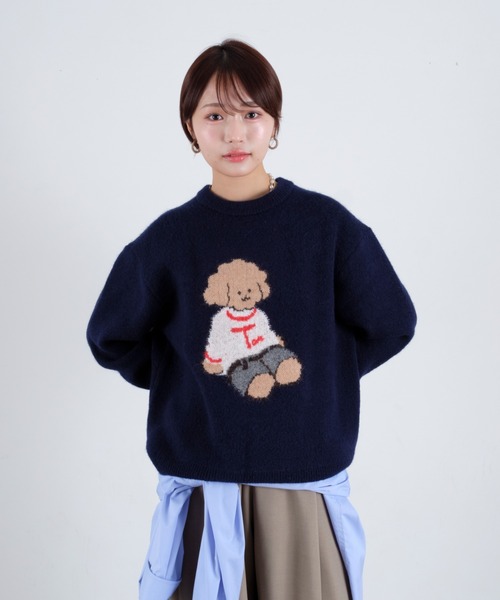 tombonia(トムボニア)の「Muck Jacquard Knit / ムクジャガードニット(ニット/セーター・メンズ・ネイビー/グレー・MEDIUM/LARGE)」の5枚目の写真