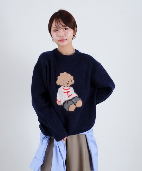 tombonia(トムボニア)の「Muck Jacquard Knit / ムクジャガードニット(ニット/セーター・メンズ・ネイビー/グレー・MEDIUM/LARGE)」の6枚目の写真