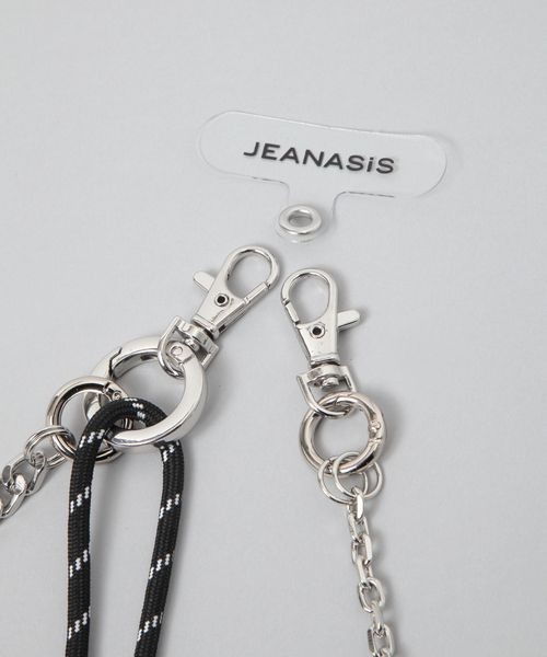 JEANASIS(ジーナシス)の「ropeチェーンスマホショルダー/284151(スマホグッズ・レディース・ホワイト/ブラック/レッド/グリーン・FREE)」の6枚目の写真