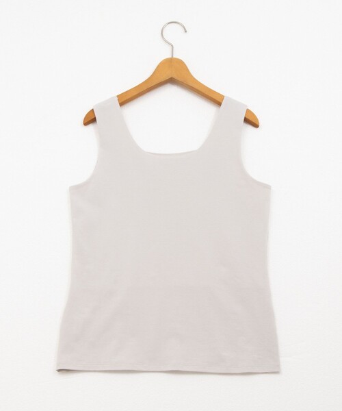 NOLLEY’S（ノーリーズ）の「《手洗い可能》サテン×ベア天2WAYタンクトップ（タンクトップ・レディース・ホワイト/ライトグレー/ブラック・40/38/42/36）」の13枚目の写真