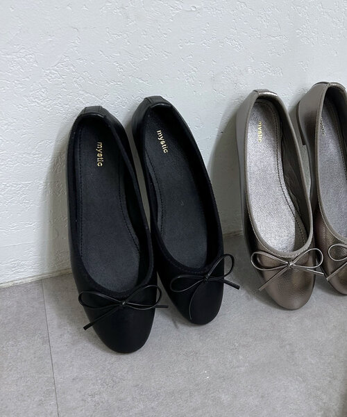 mystic(ミスティック)の「リボンバレエシューズ(バレエシューズ・レディース・ゴールド/ブラック/シルバー・37/38/39)」の4枚目の写真
