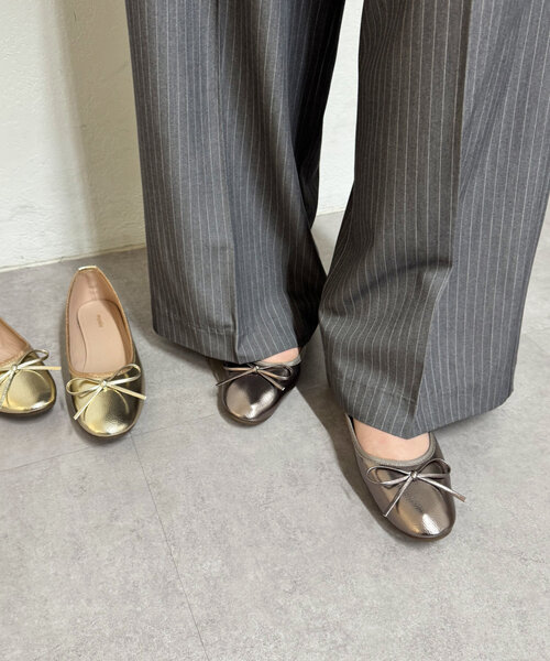 scene シェーン　未使用 リボン付きバレエシューズ 34 TOD'S TODS トッズ バレエシューズ XXW0HI0346Z レディース