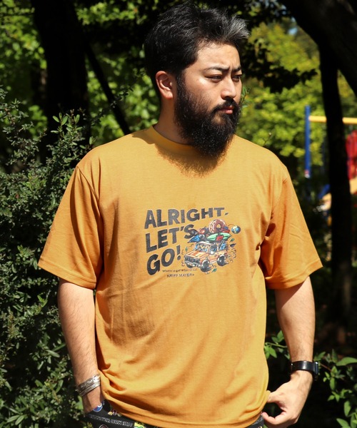 KRIFF MAYER（クリフメイヤー）の「BUG PROOFプリントT(車)（Tシャツ/カットソー・メンズ・ナチュラル/グレー/ブラック/イエロー/カラフル・MEDIUM/LARGE/X-LARGE）」の4枚目の写真