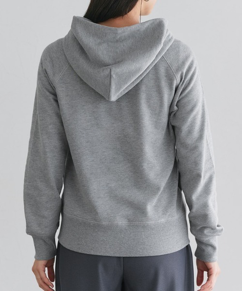 Pierrot（ピエロ）の「スウェットジップパーカー（パーカー・レディース・アイボリー/ブラック/ブルー系その他/ネイビー/杢グレー/グレイッシュベージュ・LL/L/M）」の14枚目の写真