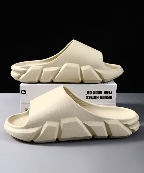 CALIFORNIA OUTFITTERS（カリフォルニア アウトフィッターズ）の「3-2A82 デザインソール サンダル 厚底 ブラック ホワイト グレー ベージュ（サンダル・メンズ・ホワイト/ブラック/ベージュ/グレー・23cm/24cm/25cm/28cm/26cm/27cm）」の4枚目の写真