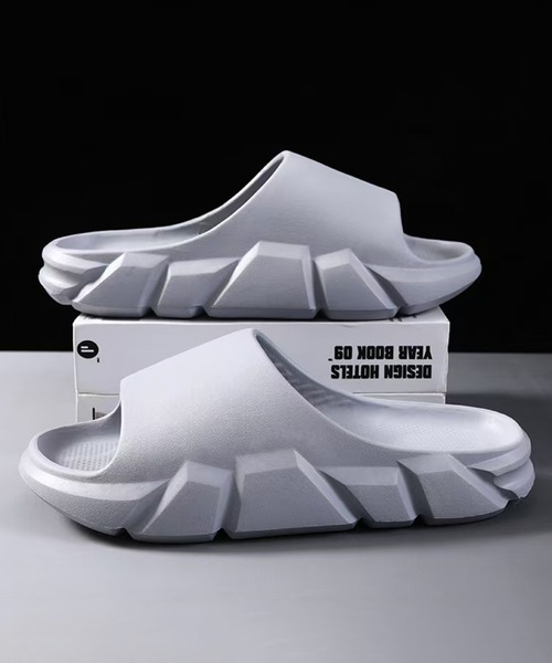 CALIFORNIA OUTFITTERS（カリフォルニア アウトフィッターズ）の「3-2A82 デザインソール サンダル 厚底 ブラック ホワイト グレー ベージュ（サンダル・メンズ・ホワイト/ブラック/ベージュ/グレー・23cm/24cm/25cm/28cm/26cm/27cm）」の3枚目の写真