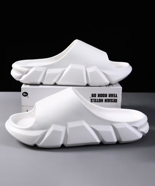 CALIFORNIA OUTFITTERS（カリフォルニア アウトフィッターズ）の「3-2A82 デザインソール サンダル 厚底 ブラック ホワイト グレー ベージュ（サンダル・メンズ・ホワイト/ブラック/ベージュ/グレー・23cm/24cm/25cm/28cm/26cm/27cm）」の2枚目の写真