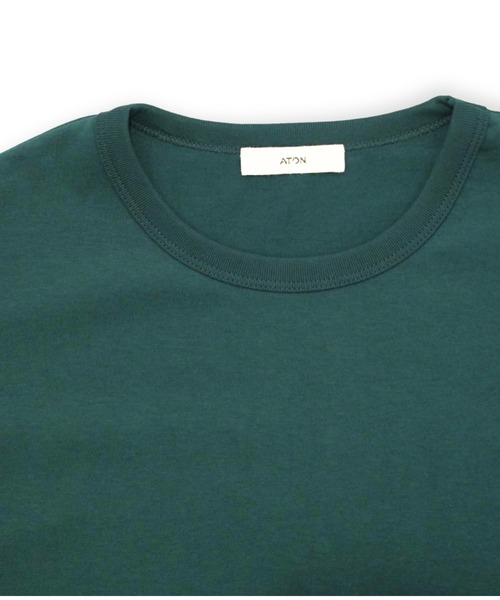 ATON(エイトン)の「【ATON】 DRY COTTON JERSEY STANDARD T-SHIRT(Tシャツ/カットソー・メンズ・グリーン/ブラック/ホワイト・6/4/2)」の13枚目の写真