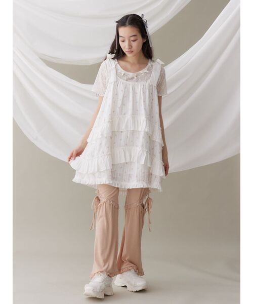 merry jenny(メリージェニー)の「リボンチュールtee(Tシャツ/カットソー・レディース・ブラック/オフホワイト・FREE)」の19枚目の写真