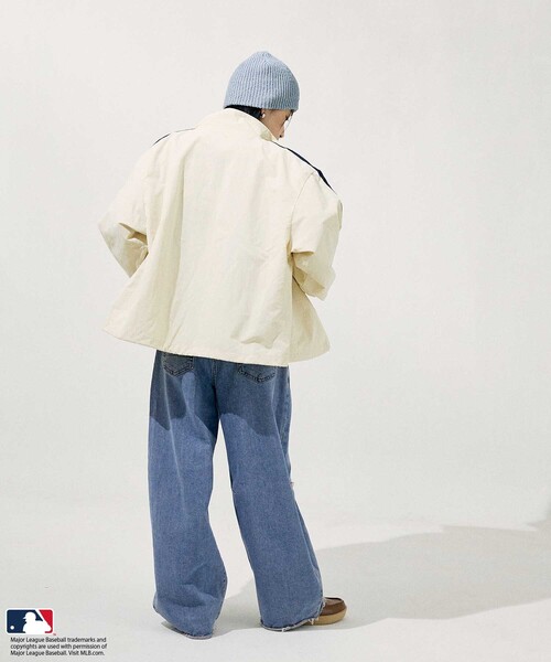 FREAK'S STORE（フリークスストア）の「MLB ナイロンブルゾン（ブルゾン・レディース・ネイビー/ブラック/オフホワイト・ﾌﾘ-）」の7枚目の写真