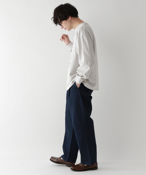 RAGEBLUE（レイジブルー）の「ワイドテーパード/タックデニムパンツ（デニムパンツ・メンズ・ネイビー/ブラック・LARGE/MEDIUM/SMALL）」の8枚目の写真