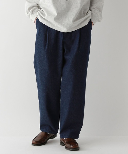 RAGEBLUE（レイジブルー）の「ワイドテーパード/タックデニムパンツ（デニムパンツ・メンズ・ネイビー/ブラック・LARGE/MEDIUM/SMALL）」の9枚目の写真