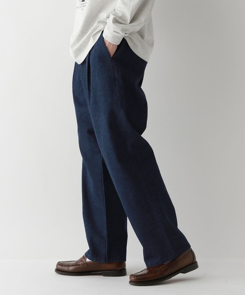 RAGEBLUE（レイジブルー）の「ワイドテーパード/タックデニムパンツ（デニムパンツ・メンズ・ネイビー/ブラック・LARGE/MEDIUM/SMALL）」の10枚目の写真