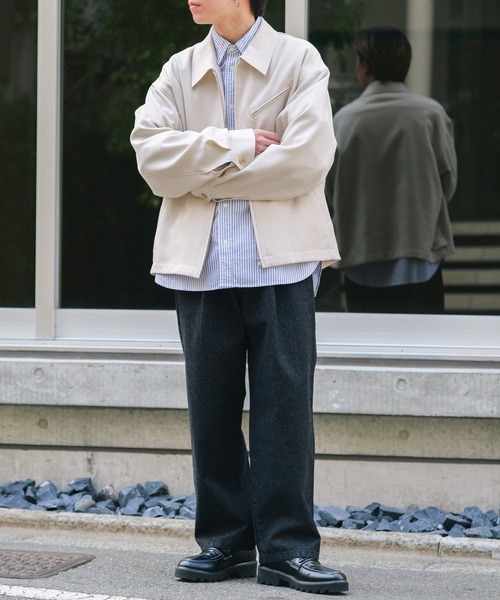 RAGEBLUE（レイジブルー）の「ワイドテーパード/タックデニムパンツ（デニムパンツ・メンズ・ネイビー/ブラック・LARGE/MEDIUM/SMALL）」の20枚目の写真