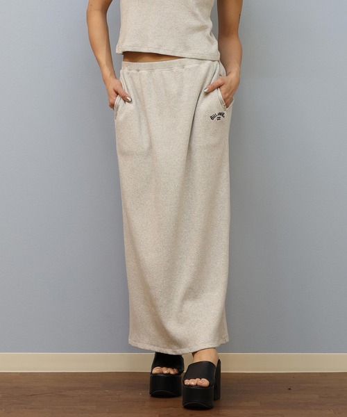 BILLABONG(ビラボン)の「BILLABONG/ビラボン リブロングスカート BF01C-602(スカート・レディース・マルチ/ライトグレー・M/L)」の3枚目の写真