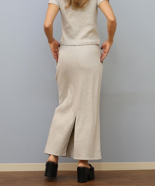 BILLABONG(ビラボン)の「BILLABONG/ビラボン リブロングスカート BF01C-602(スカート・レディース・マルチ/ライトグレー・M/L)」の4枚目の写真