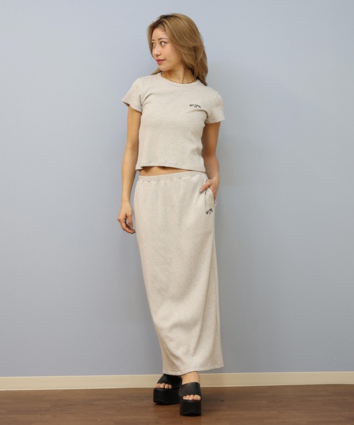 BILLABONG(ビラボン)の「BILLABONG/ビラボン リブロングスカート BF01C-602(スカート・レディース・マルチ/ライトグレー・M/L)」の6枚目の写真