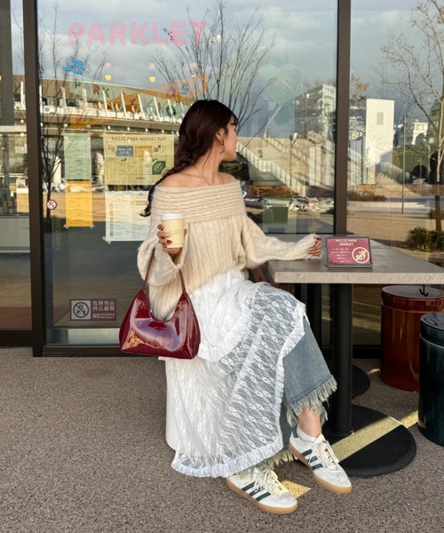 efill（エフィル）の「フレンチスタイルの ミディアム ロング ドレス レース スカート（スカート・レディース・ホワイト/ブラック・FREE）」の12枚目の写真