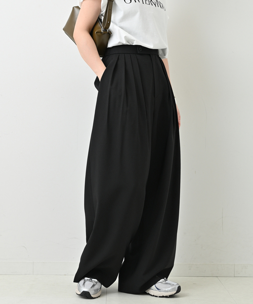 SLOBE IENA(スローブイエナ) ワイドパンツ SLOBE IENA｜チノタックワイドパンツ | Rakuten Fashion(楽天