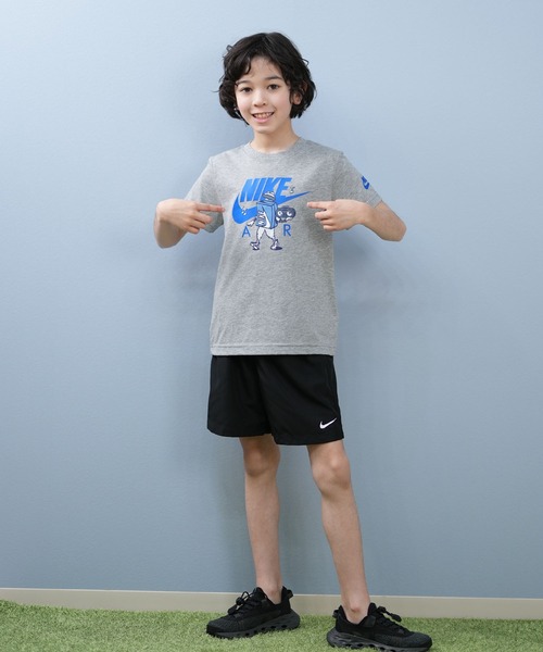 NIKE（ナイキ）の「NIKE/ナイキ NIKE AIR BOXY キッズ Tシャツ 86M841（Tシャツ/カットソー・キッズ・ブラック/ヘザーグレー・4:105cm/5:110cm/6:115cm/7:120cm）」の15枚目の写真