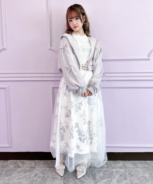 セール】袖リボンフーディーブルゾン（ブルゾン）｜couture BY