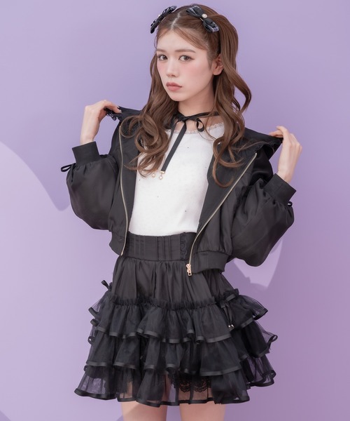 新品タグ付き　ROJITA フーディーブルゾン 量産　クチュールバイロジータ セール】フーディーブルゾン（ブルゾン）｜couture BY ROJITA