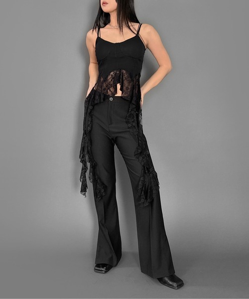 LVEU.】レースデザインカップ付きキャミソール / トップス