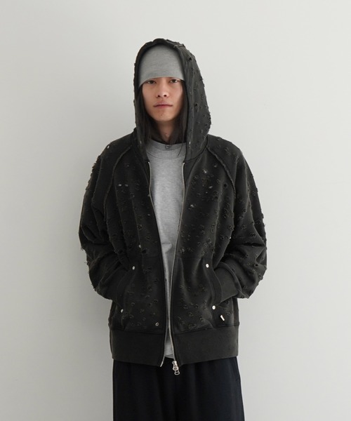 FAF（フェイク アス フラワーズ）の「FAKE AS FLOWERS DAMEGED ZIP UP 