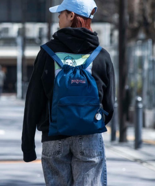 JANSPORT(ジャンスポーツ)の「JanSport/ジャンスポーツ ナップサック DRAW SACK ドローサック NAVY JS0A83LQ003(バックパック/リュック・メンズ・ネイビー・FREE)」の3枚目の写真