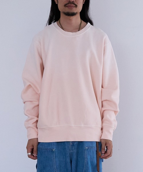 LES TIEN(レスティエン)の「LES TIEN CROP CREW (CF-1003-SF)(スウェット・メンズ・ブラック/ピンク・MEDIUM/LARGE)」の1枚目の写真