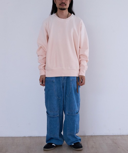 LES TIEN(レスティエン)の「LES TIEN CROP CREW (CF-1003-SF)(スウェット・メンズ・ブラック/ピンク・MEDIUM/LARGE)」の4枚目の写真