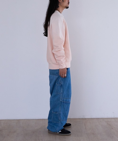 LES TIEN(レスティエン)の「LES TIEN CROP CREW (CF-1003-SF)(スウェット・メンズ・ブラック/ピンク・MEDIUM/LARGE)」の5枚目の写真