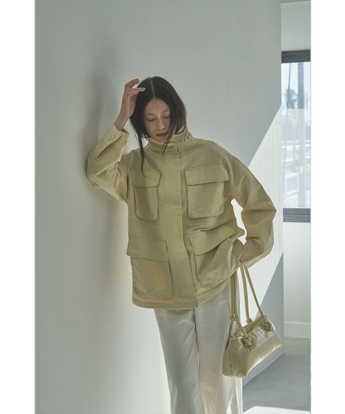 marjour（マージュール）の「M-65 FIELD JACKET（ミリタリージャケット・レディース・オフホワイト/イエロー系・M）」の5枚目の写真