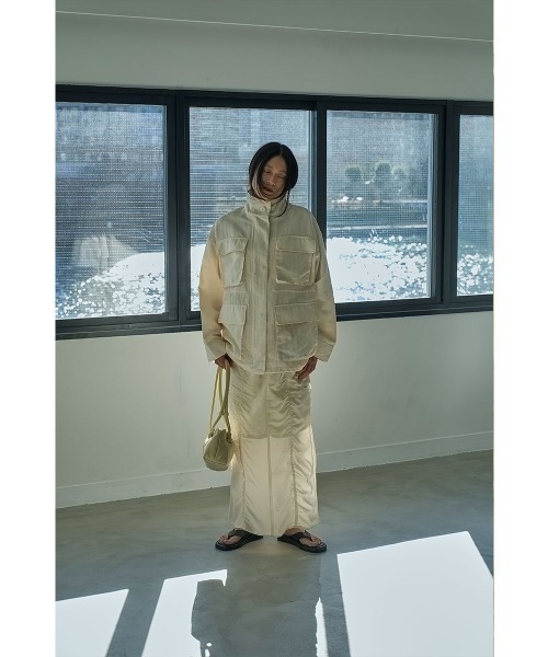 marjour（マージュール）の「M-65 FIELD JACKET（ミリタリージャケット・レディース・オフホワイト/イエロー系・M）」の6枚目の写真