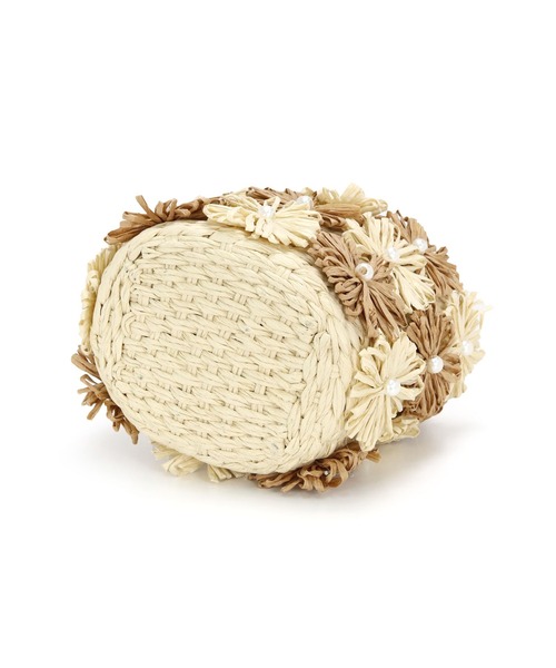 MIAN (ミアン)の「花モチーフトートバッグ(かごバッグ・レディース・ベージュ/ミント/ブラック・FREE)」の15枚目の写真