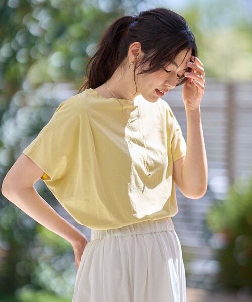 ANY(エニィ)の「エニィファンクションフレンチスリーブTシャツ(Tシャツ/カットソー・レディース・ブラック系2/グレー系1/オールドローズ系/ブルー系/ブラック系/ホワイト系1/イエロー系/ターコイズブルー系/ブラック系3・4)」の11枚目の写真