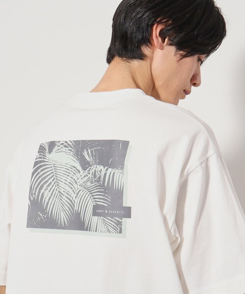 THE SHOP TK （ザ ショップ ティーケー ）の「【Begin6月号掲載】オーガニックコットンプリント半袖Tシャツ（Tシャツ/カットソー・メンズ・チャコール/ホワイト系8/グリーン系5/ダークブラウン/オフホワイト/ホワイト系3・02/03/04）」の4枚目の写真