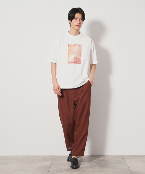 THE SHOP TK （ザ ショップ ティーケー ）の「【Begin6月号掲載】オーガニックコットンプリント半袖Tシャツ（Tシャツ/カットソー・メンズ・チャコール/ホワイト系8/グリーン系5/ダークブラウン/オフホワイト/ホワイト系3・02/03/04）」の12枚目の写真