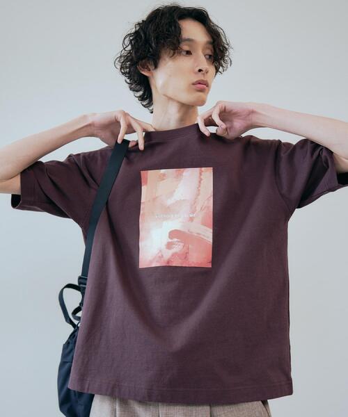 THE SHOP TK （ザ ショップ ティーケー ）の「【Begin6月号掲載】オーガニックコットンプリント半袖Tシャツ（Tシャツ/カットソー・メンズ・チャコール/ホワイト系8/グリーン系5/ダークブラウン/オフホワイト/ホワイト系3・02/03/04）」の6枚目の写真