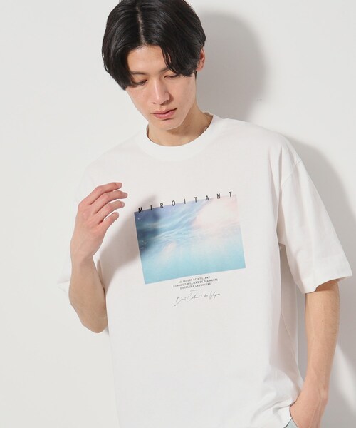 THE SHOP TK （ザ ショップ ティーケー ）の「【Begin6月号掲載】オーガニックコットンプリント半袖Tシャツ（Tシャツ/カットソー・メンズ・チャコール/ホワイト系8/グリーン系5/ダークブラウン/オフホワイト/ホワイト系3・02/03/04）」の7枚目の写真