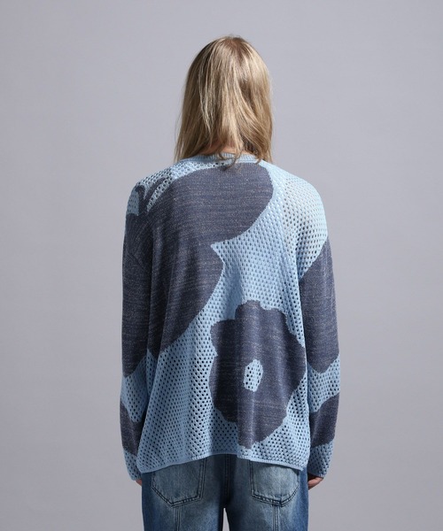 BLAYMORE(ブレイモア)の「【BLAYMORE】Butterfly Flower Glitter Knit / メッシュニット ラメ糸混紡(ニット/セーター・メンズ・ブラック/ライトブルー・S/M)」の16枚目の写真
