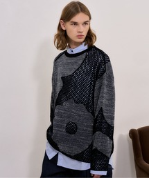 BLAYMORE（ブレイモア）の「【BLAYMORE】Butterfly Flower Glitter Knit / メッシュニット ラメ糸混紡（ニット/セーター）」