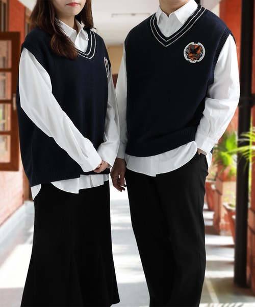 アニメ「ハイキュー!!」×ZOZOTOWN SHIRTS＆KNIT VEST SET 烏野/音駒/梟