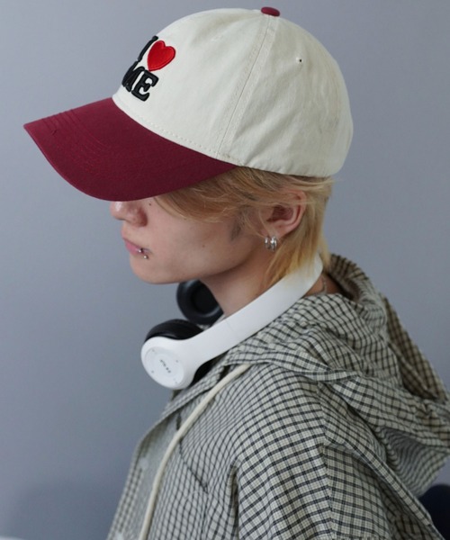 SPINNS（スピンズ）の「コットンキャップ/I LOVE ME（キャップ・メンズ・ブラック×ホワイト/ブラック系その他・ONESIZE）」の8枚目の写真