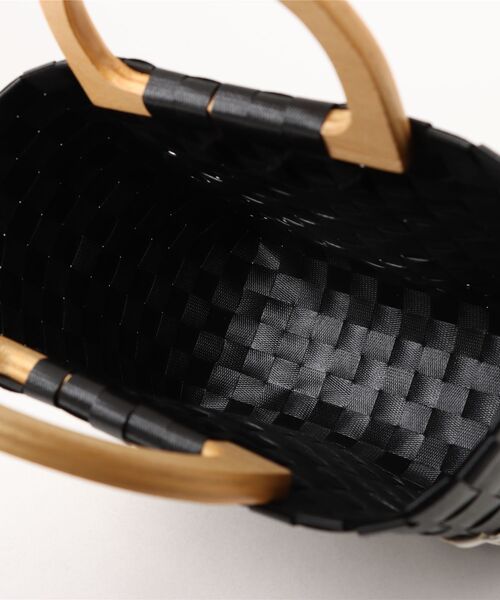 Ritzy（リッツィー）の「ウッド調ハンドル かごバッグ（かごバッグ・レディース・グリーン/ホワイト/レッド/ブラック・FREE）」の7枚目の写真