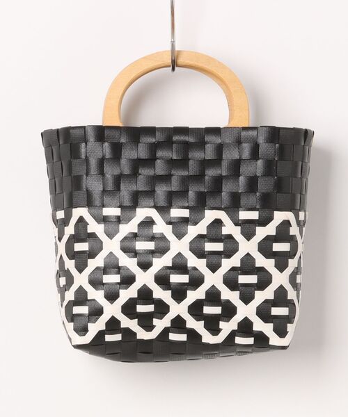 Ritzy（リッツィー）の「ウッド調ハンドル かごバッグ（かごバッグ・レディース・グリーン/ホワイト/レッド/ブラック・FREE）」の11枚目の写真