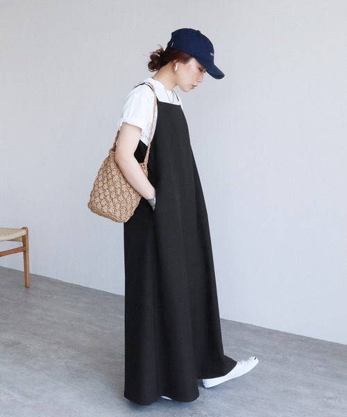 reca（レカ）の「【ZOZOTOWN限定】前後2wayキャミワンピース（ワンピース・レディース・ブラック/チャコールグレー・M/L）」の5枚目の写真