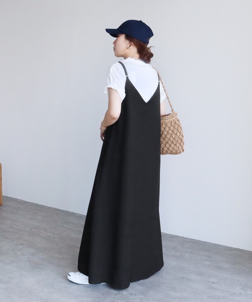 reca（レカ）の「【ZOZOTOWN限定】前後2wayキャミワンピース（ワンピース・レディース・ブラック/チャコールグレー・M/L）」の6枚目の写真