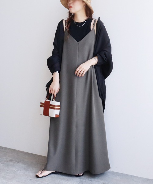 reca（レカ）の「【ZOZOTOWN限定】前後2wayキャミワンピース（ワンピース・レディース・ブラック/チャコールグレー・M/L）」の22枚目の写真