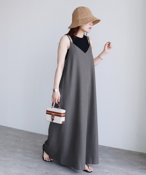 reca（レカ）の「【ZOZOTOWN限定】前後2wayキャミワンピース（ワンピース・レディース・ブラック/チャコールグレー・M/L）」の18枚目の写真